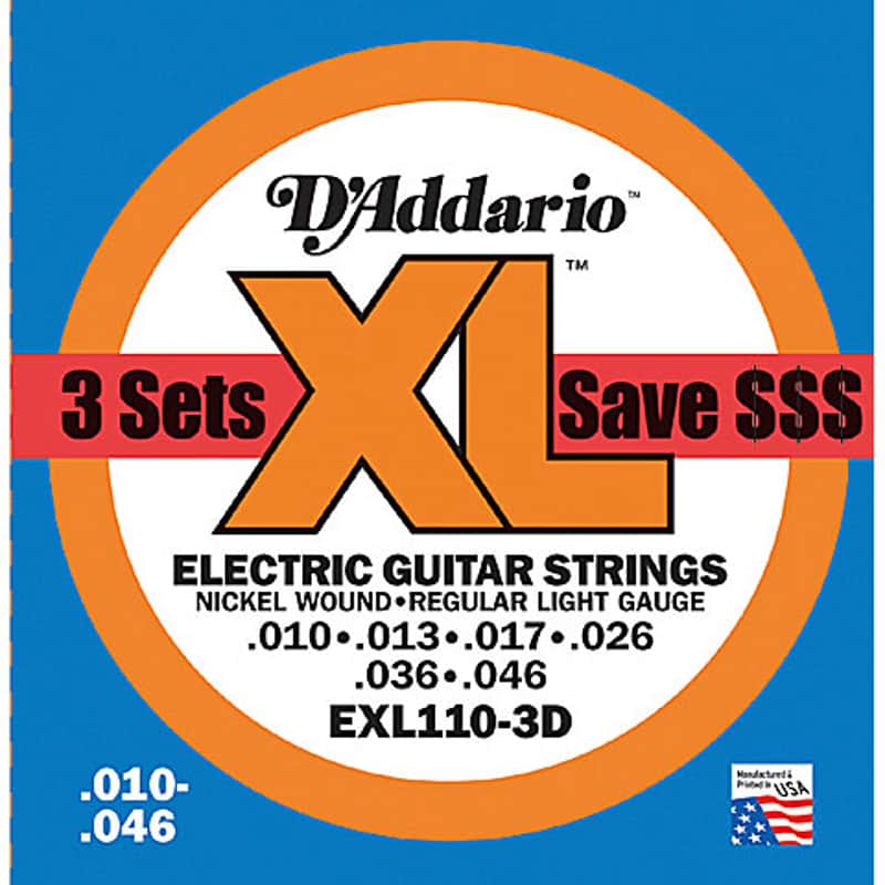 D'Addario EXL110-3D Nickel Wound .010-046 image 1