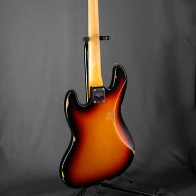 Fender Custom Shop '62 Jazz Bass Relic Reissue - 3 Color Sunburst image 5