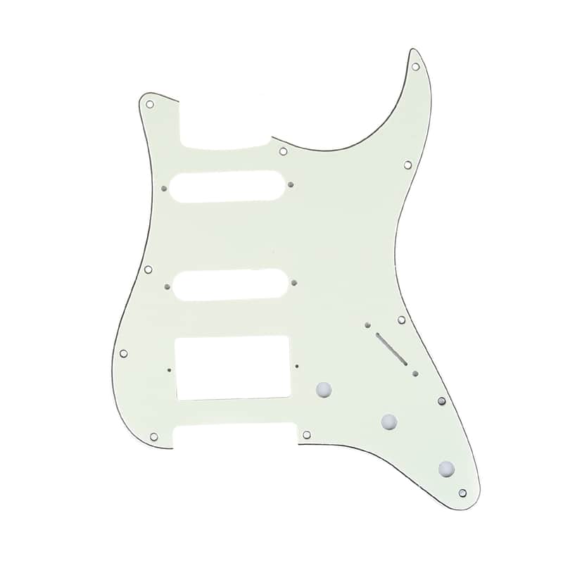 Brio 11-Hole Modern Style Strat HSS Pickguard for American Strat Ivory 3 Ply image 1