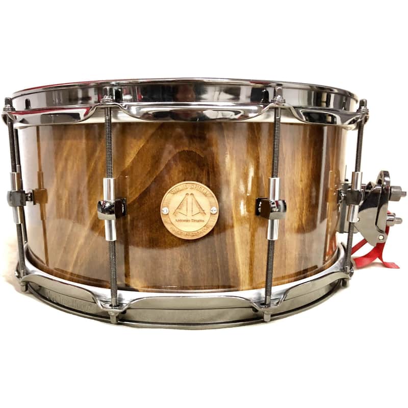 Antonio Drums 14x7 True Solid Walnut Snare Drum High-Gloss Natural image 1