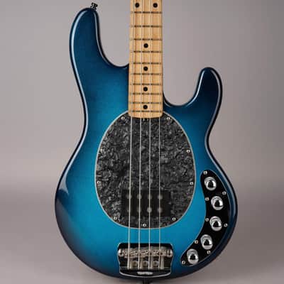 Ernie Ball Music Man USA StingRay 4 H Bass w/ Piezo - 2002 - Blue Dawn Sparkle image 1
