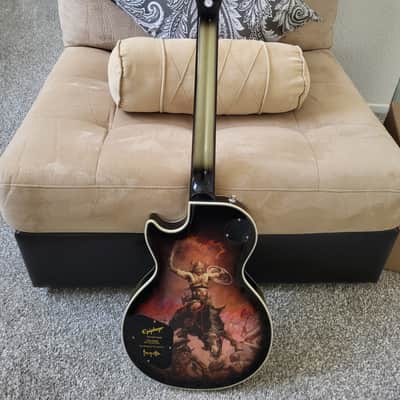 Epiphone Adam Jones Signature Art Series Les Paul Custom 2023 - Frazetta "The Berserker" / Silverburst image 1