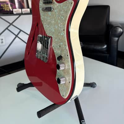 Fender Limited Edition thinline telecaster - fiesta red and white image 2