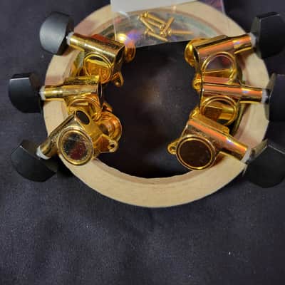 Unbranded 3 A Side Guitar Tuners Black / Gold image 5