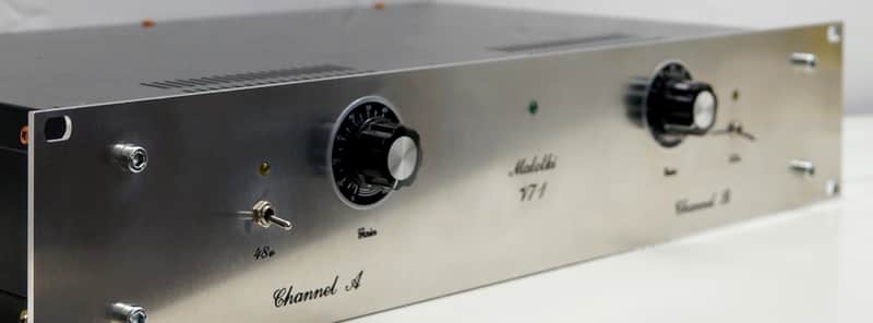 Malotki V71 Tube Preamp Pair - Fully Serviced & Custom Racked (with +48V, Pad, Low Cut & External PSU) image 1