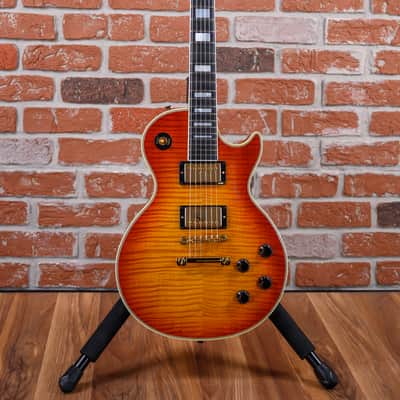 Gibson Custom Art & Historic Les Paul Custom 24 Fret AAA Flame Maple Top Heritage Cherry Sunburst 2003 w/OHSC image 4