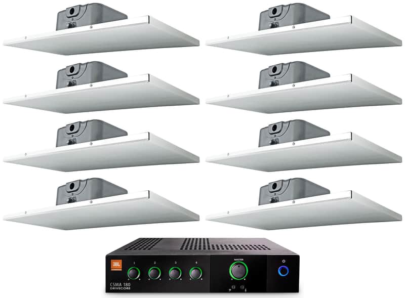 JBL CSMA 180 Commercial 70v Amplifier+(8) 2' X 1' Drop Ceiling Tile Speakers image 1