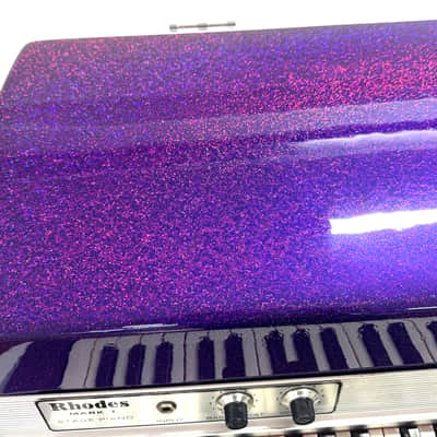 Rhodes Mark I Stage 73-Key Electric Piano, Refurbished in custom purple sparkle image 6