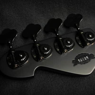 Sandberg California II / TM / Blacklabel PUs / 4-String 34″ / Highgloss Metallic Red / Alder Body / Pau Ferro FB / Varied Dot Inlays / Black Head Stock / Black Hardware / Active 2-EQ / Split Switch / Black Pickguard - 8.3 pounds SN 50005 image 17