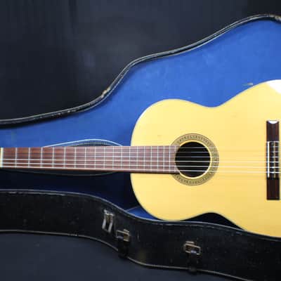 A Crestwood Solid Wood Classical Guitar in it's Original Case with Rosewood Back & Sides Solid Wood   12 G image 1