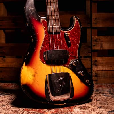 Fender Custom Shop Jason Smith Masterbuilt 1960 Jazz Bass Relic 3 Tone Sunburst R147242 image 9