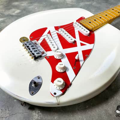 Jack's Guitarcheology "Bed Pan Halen's Frankensh*t" Toilet Seat Electric Guitar (2021 White Relic) image 7