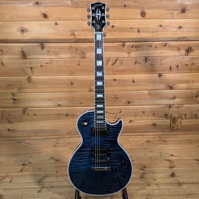 Gibson Custom Les Paul Figured Electric Guitar - Translucent Whale Blue image 2