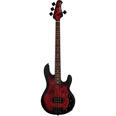 Music Man Sterling 4-string StingRay Ray34PB Bass - Dark Scarlet Burst image 4