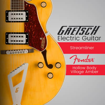 Gretsch G2420 Streamliner Hollow Body Single-Cut 6-String Right-Handed Electric Guitar with Maple Body and Laurel Fingerboard (Village Amber) image 2