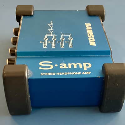 Samson S-Amp Mini Stereo Headphone Amplifier - Blue/Black image 5
