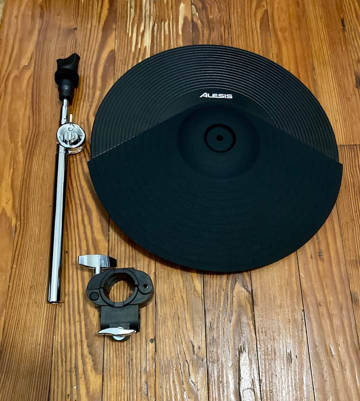 Alesis 14" Triple Zone Ride Cymbal NEW (1 Port) w/10" Boom & Clamp Crash E-Drum Drums Crimson II SE image 1