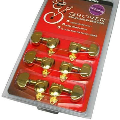 Grover 106G Rotomatic Locking Tuners 3 +3 Gold Finish image 1