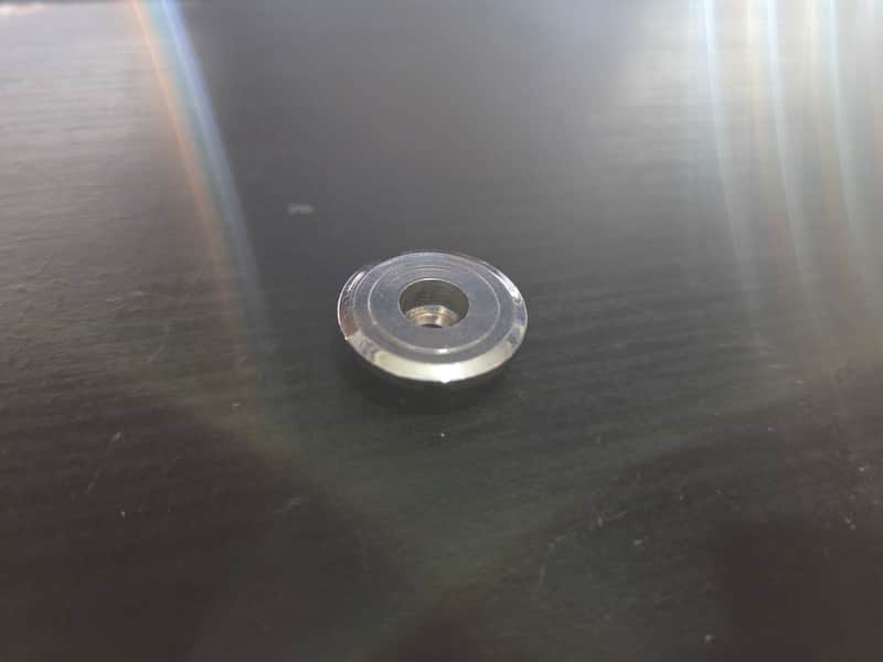 Fender Chrome Round Bass String Tree, Aged image 1