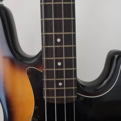 Vintage 1970s Hondo Deluxe Series 840 Top Of The Line Series Jazz Bass Big MIK Korea Sunburst Retro Relic Hi Quality Big Chunky U Neck 10 Pound Bass! Teisco Cort image 4