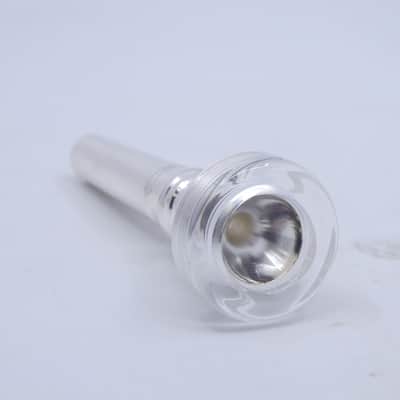 ACB TA1 Trumpet Mouthpiece with a Clear Acrylic Rim - Silver/Acrylic image 3