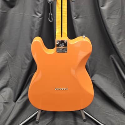 Partscaster Telecaster - Orange w/ Flame Maple Neck image 2