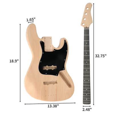 DIY 4 String Jazz Style Electric Bass Guitar Kit image 5