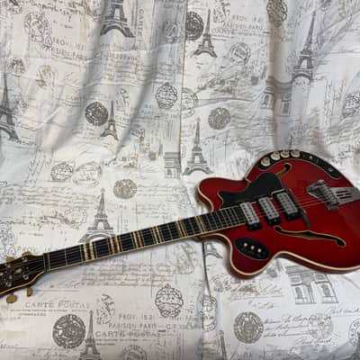 1965 Hofner Verythin Model 4575 Cherry Finish Flame Maple Taylor Hard Shell Case Fair Condition **Please Read** image 7