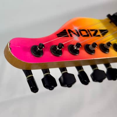 Zion Radicaster Super Strat Custom 1980’s - Pink / Red Neon Dancing Blood image 24