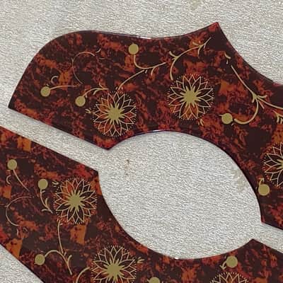 2 Pcs Acoustic Guitar Pickguard Self Adhesive Sheet For Gibson J200 SJ200 ,Crystal Brown image 2