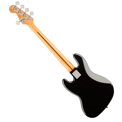 Squier® Classic Vibe '70s Jazz Bass V, Maple Fingerboard, Black, 0374550506 Bundle w/ 12 Picks & Liquid Audio Polishing Cloth image 2