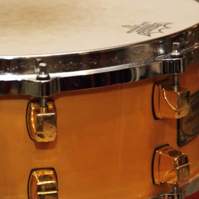 Yamaha Maple Custom 14x5.5 snare drum - Natural Blonde image 11