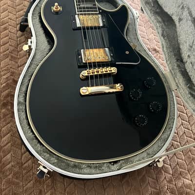 Epiphone Les Paul Custom Black (Ebony) & Gold Electric Guitar image 3