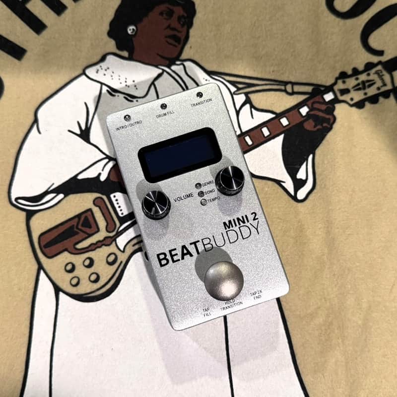 Singular Sound BeatBuddy MINI 2 — Silver, with power supply.