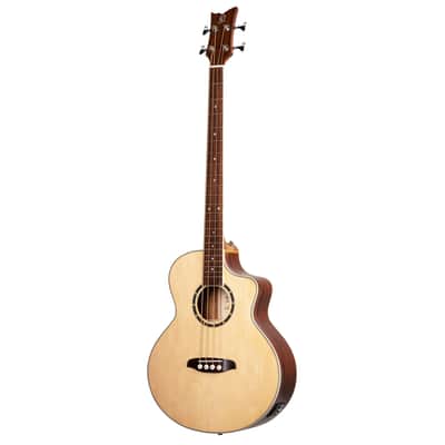 Ortega D7CE-4 Deep Series 7 Spruce Top Medium Scale 4-String Acoustic-Electric Bass Guitar image 5