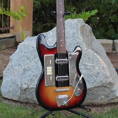 RARE Vintage 1964 Teisco Del Rey VN-2 Baritone Electric Guitar MIJ made in Japan All Original! image 2