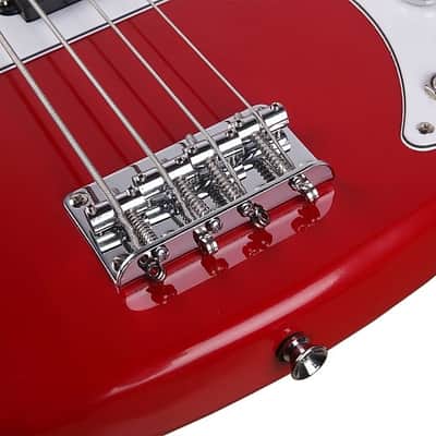 Glarry GP Electric Bass Guitar Red w/ 20W Amplifier image 11