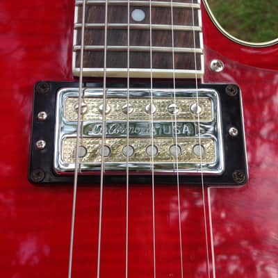 DeArmond M72 Bluesbird  2000-ish Cherry Flame Top Les Paul w/ Gold Tone Pups image 6