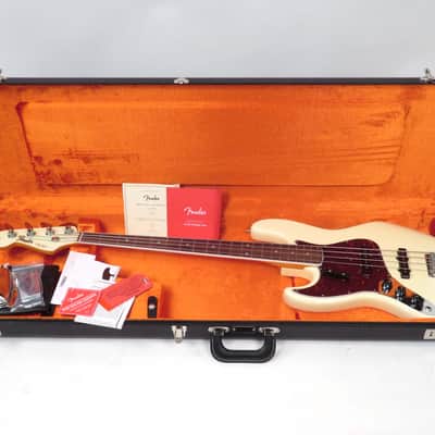 2023 Fender American Vintage II 1966 Reissue Jazz Bass Left Handed - Olympic White with Matching Headstock - Case, Paperwork, and COA image 13