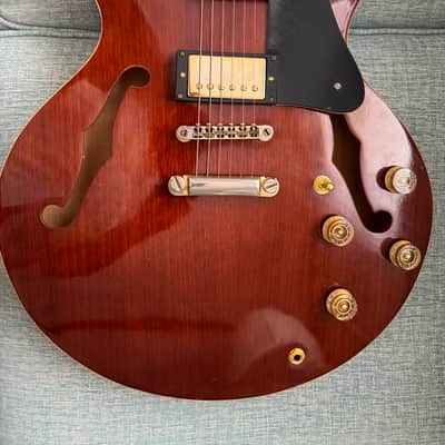 Extremely Rare: Hondo II Professional Japan H-1060 Semi-hollow 1981 - Wine image 2