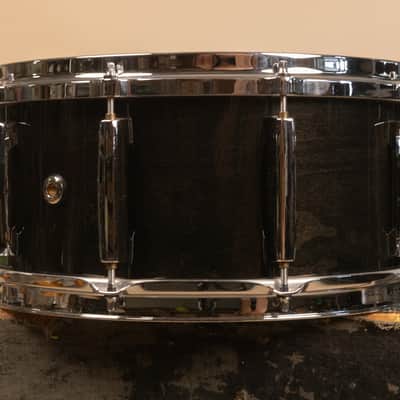 1990s Pearl 6.5x14 Masters Custom Black Mist Snare Drum image 7