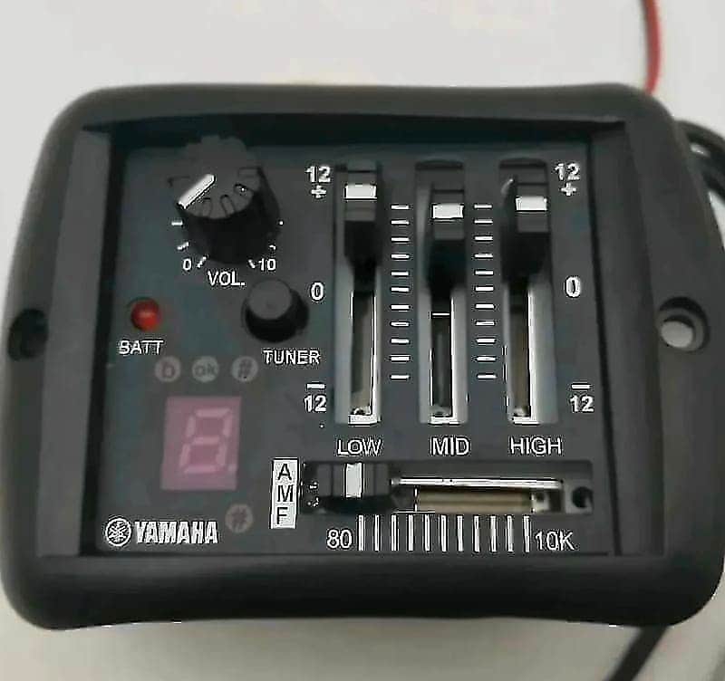 Yamaha 4 Bands Acoustic Guitar Preamp EQ Equalizer Piezo Pickup with Tuner image 1