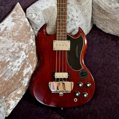 Bruce Kulick Collection (KISS)  1967 Gibson EB-3 - Cherry Red - Original Case image 10