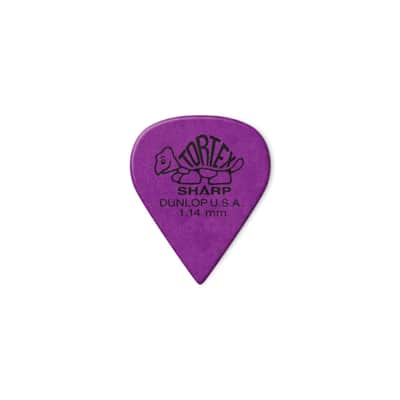 Dunlop Tortex Sharp 412 Picks 1.14" violet. x12 - Set of Picks image 1