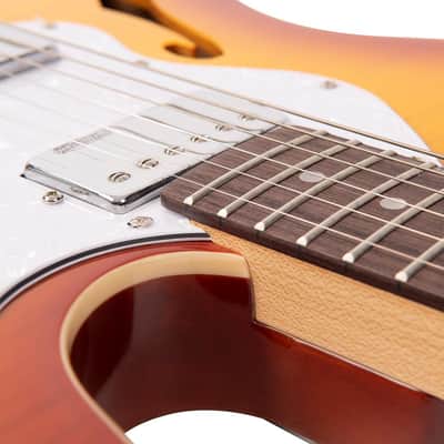 Vintage Reissued Series V72HFTB Flame Top w / 2 Humbuckers, Tobacco Burst image 8