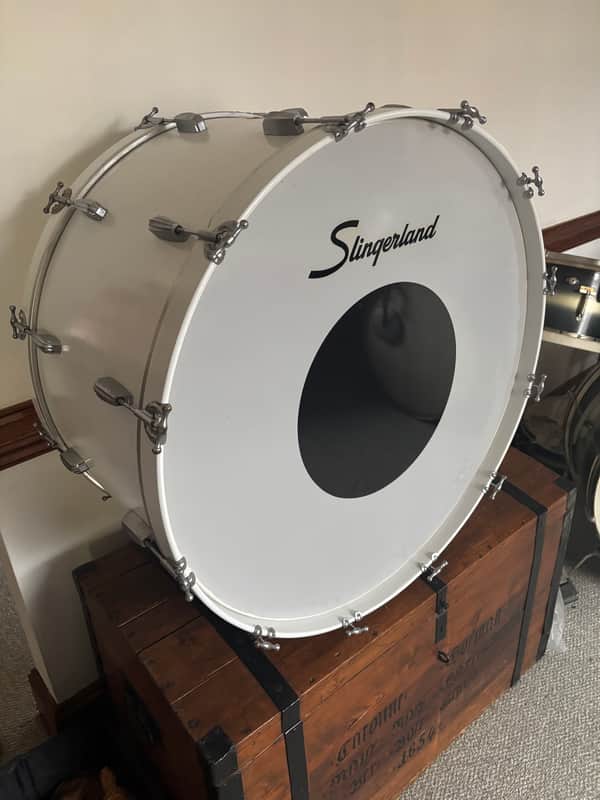 Slingerland Concert Bass Drum 1946-1957 - White Lacquer image 1