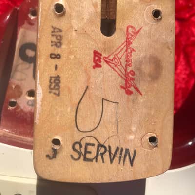 1997 Fender Custom Shop 1958 Stratocaster Dakota Red figured Birdseye neck image 16