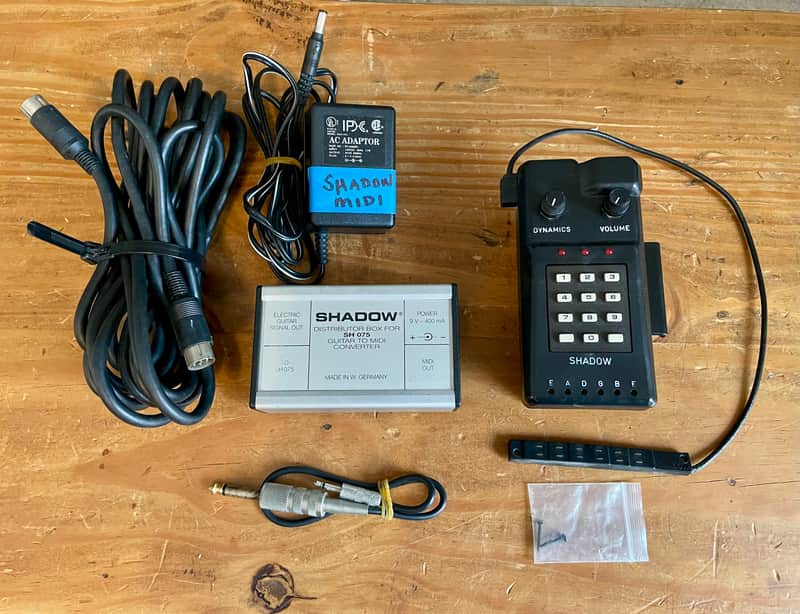 Shadow SH-075 Midi Synth Unit w/Distributor Box & Converter/Controller Unit With Hexaphonic Pickup 1980’s-90’s - Sliver Black image 1