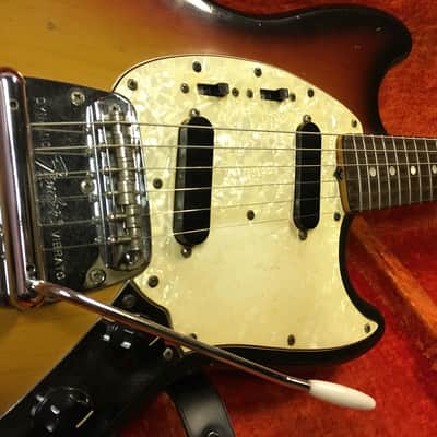 1970 Fender Mustang Electric Guitar Sunburst Vintage USA image 4