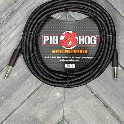 PIG HOG PTRS25BK VINTAGE SERIES “BLACK WOVEN” TRS CABLE, 25 FT image 3